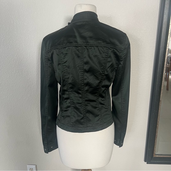 Elie Tahari Green Cropped Leather Jacket - Picture 4 of 7
